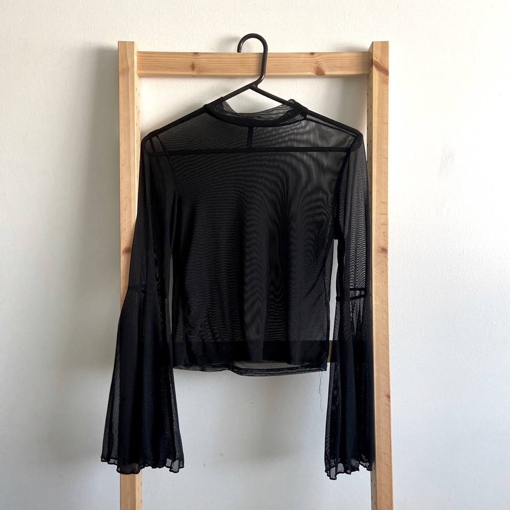 Black Mesh Top
